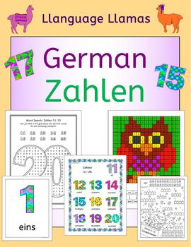 Preview of German Numbers Zahlen - activities, puzzles, bingo, flashcards