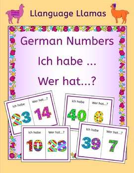 Preview of German Numbers up to 50 Zahlen Ich habe ... Wer hat ...? Game - Free