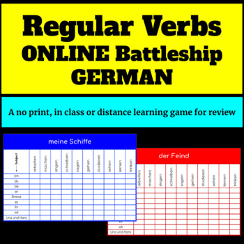Preview of German Online Battleship: Regular Verbs