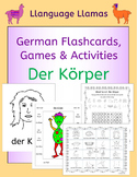 German Parts of the Body - Der Korper - flashcards, games 