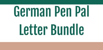 Preview of German Pen Pal Letter Bundle: Level 2