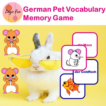 Preview of German Pets Vocabulary Memory Game