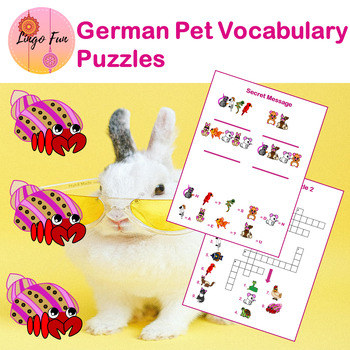 Preview of German Pets Vocabulary Puzzles with Answers