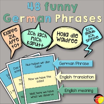 Preview of German Phrases- English translation and meaning- Deutsche Phrasen & Bedeutung