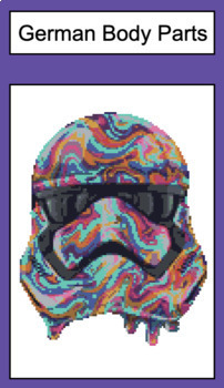 Preview of German Pixel Art - Body Parts in German - Melting Trooper