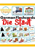 German Places in Town Vocabulary Flash Cards - Die Stadt