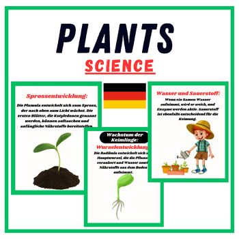 Preview of German Plants Unit, Ecosystem Plant Earth Science, All About Plants, Life Cycle
