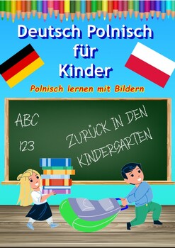 Preview of German Polish picture dictionary, dual language dictionary with workbook