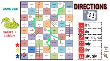 Preview of German Present Perfect : Snakes and Ladders
