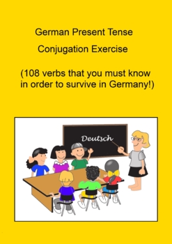 Preview of German Present Tense Conjugation Exercise