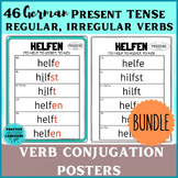 German Present Tense Regular, Irregular Verbs Conjugations