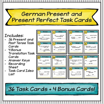Preview of German Present and Present Perfect Verbs