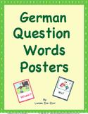 German Question Words Visuals (in color) For Walls