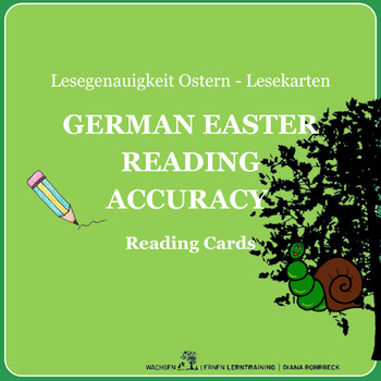 Preview of German Reading Accuracy Reading Cards Easter-Lesegenauigkeit Lesekarten