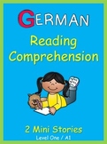 German Reading Comprehension  2 Mini Stories