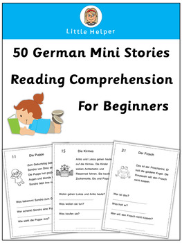 Preview of German Reading Comprehension  50 Mini Stories