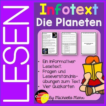 German Reading Comprehension Deutscher Sachtext Die Planeten Tpt