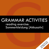 German Reading Exercise - Accusative - Clothing Vocabulary