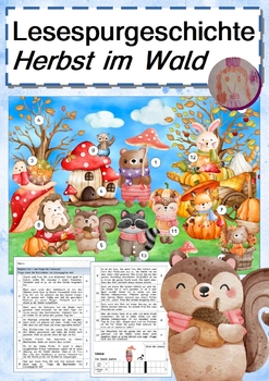 Preview of German Reading Trail: Herbst im Wald (Autumn in the Forest)
