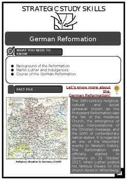 Preview of German Reformation Source Based Activities w/Answers