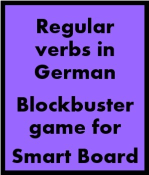 Preview of German Regular Verbs Blockbuster for Smartboard