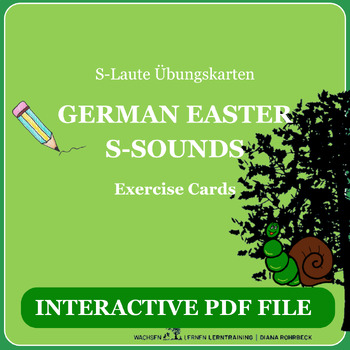 Preview of German S-Sounds Exercise Cards Easter_Interactive - S-Laute_Übungskarten Ostern