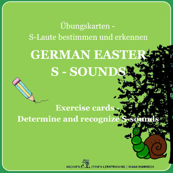 Preview of German S-sounds exercise cards_Easter - S-Laute Übungskarten Ostern