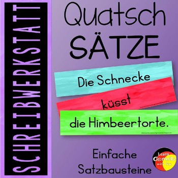 Preview of German Satzbausteine Quatschsätze Deutsch