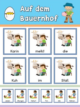 Preview of German Scrambled Sentences  Auf dem Bauernhof