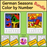German Seasons Color by Number to 20 - Seasonal Bundle