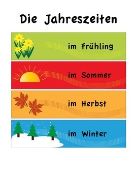 Preview of German Seasons Mini Poster