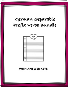 Preview of German Separable Prefix Verbs Bundle: TOP 4 Resources @30%  (Trennbare Verben)