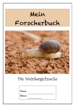 Preview of German - Snail - Forscherbuch Schnecke, Weinbergschnecke