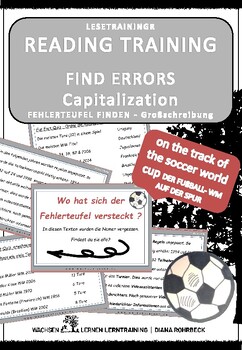 Preview of German: Soccer World Cup Special: Error Devil Reading Cards Capitalization