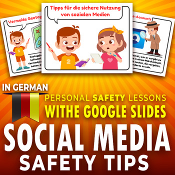 Preview of German Social Media safety tips Task Cards, Personal Safety & School Counseling