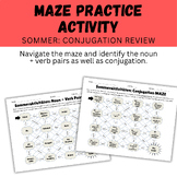 German Sommeraktivitäten Maze: Conjugation Practice