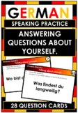 German Speaking Practice - 28 Task Cards - Asking and Answ