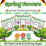 German Spring Flowers 48 Coloring Pages & Flashcards BUNDL
