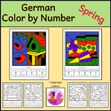 German Spring Frühling Color by Number to 20 Malen nach Zahlen