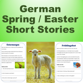 Preview of German Spring Short Stories - Reading Comprehension Passages German