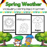 German Spring Weather Coloring Pages for PreK & Kindergart