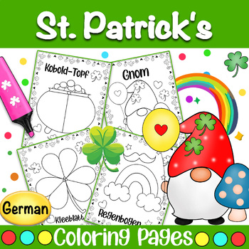 Preview of German St patrick's Day Coloring Pages & Art Activities