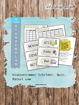 Preview of German: Stundenplan Karten