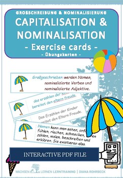 Preview of German: Summer Capitalisation and nominalisation - Nominalisierung Interaktiv