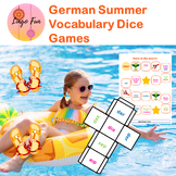 German Summer Vacation Vocabulary Dice Games Set