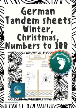 Preview of German - Tandem sheets - Winter, Christmas, numbers up to 100