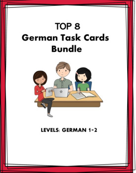 Preview of German Task Cards Bundle: TOP 8 Sets @40% off!