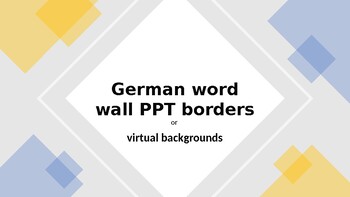 Preview of German VIRTUAL word wall EDITABLE
