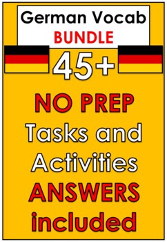 Preview of German VOCAB Bundle - 45+ Activities with Answers