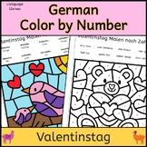 German Valentine's Day Color by Number Pictures Valentinst